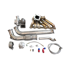 GT35 Turbo Manifold Downpipe Oil Line Kit For Cressida MX83 2JZ-GTE 2JZGTE